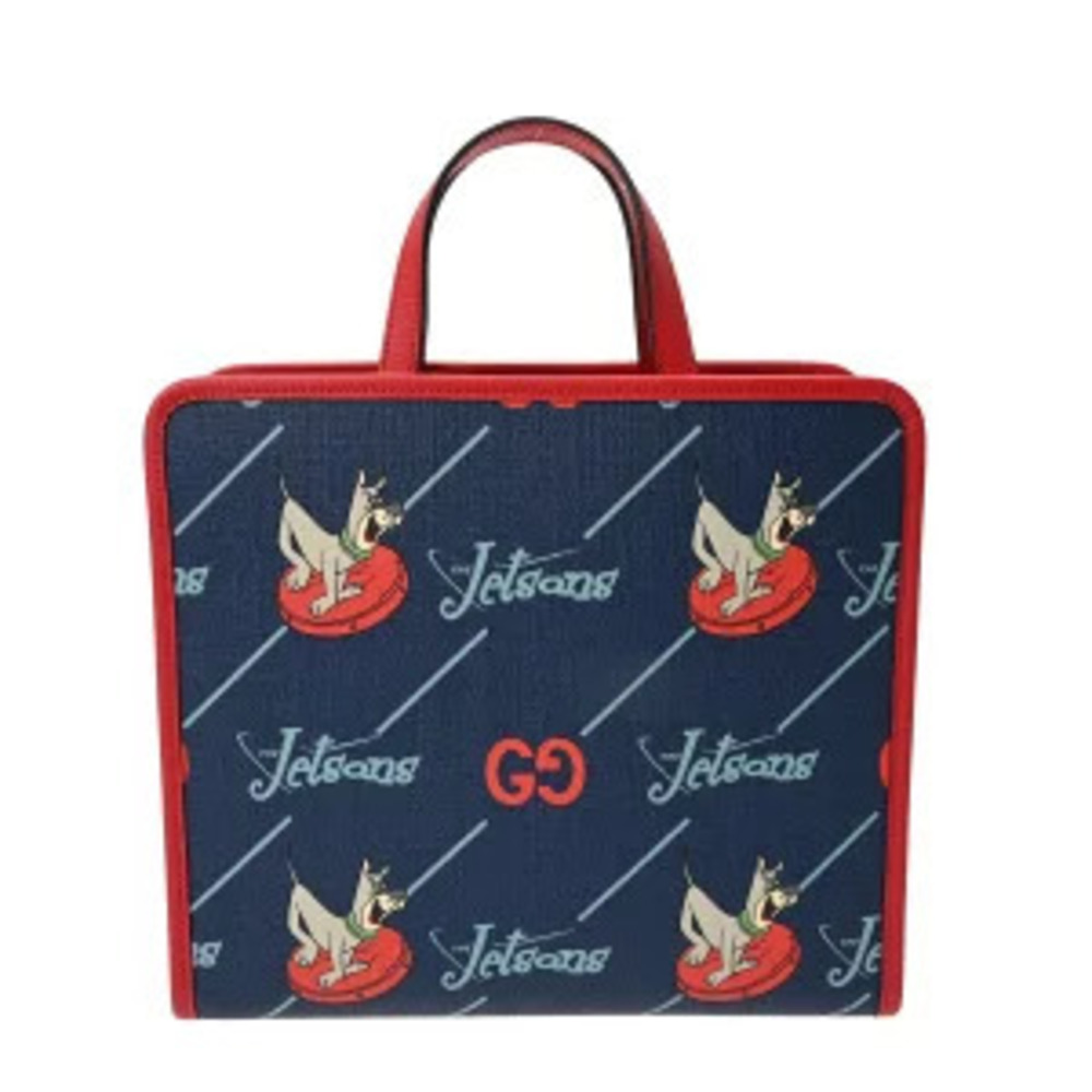 Gucci Blue Red Leather Handbag